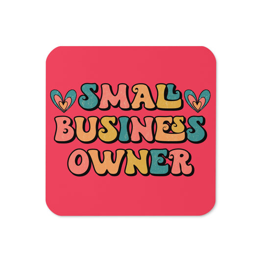 Small Business Owner Cork-back Coaster