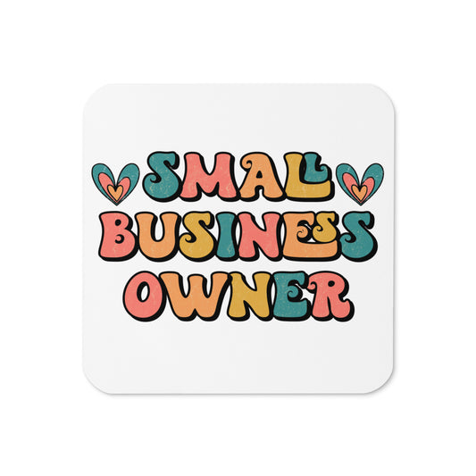 Small Business Owner Cork-back Coaster