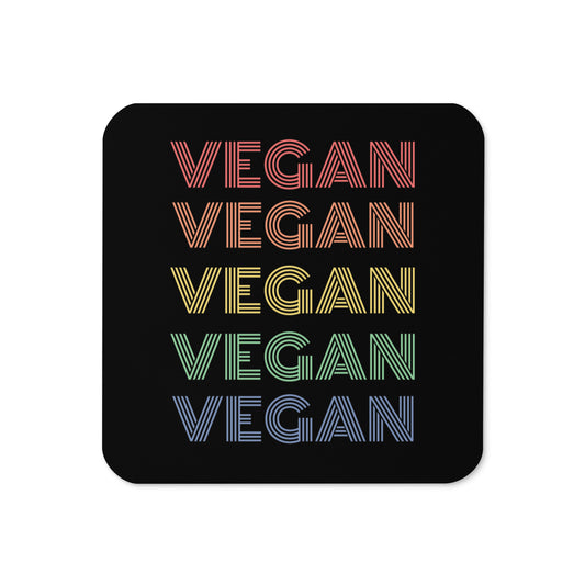 Vegan Black Cork-back Coaster