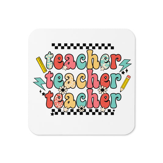 Teacher Teacher Teacher Cork-back Coaster