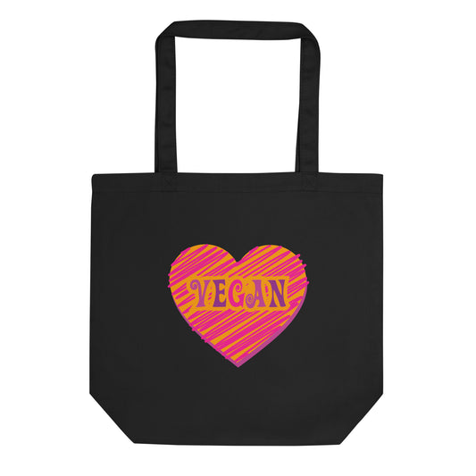 Vegan Heart Eco Cotton Tote Bag