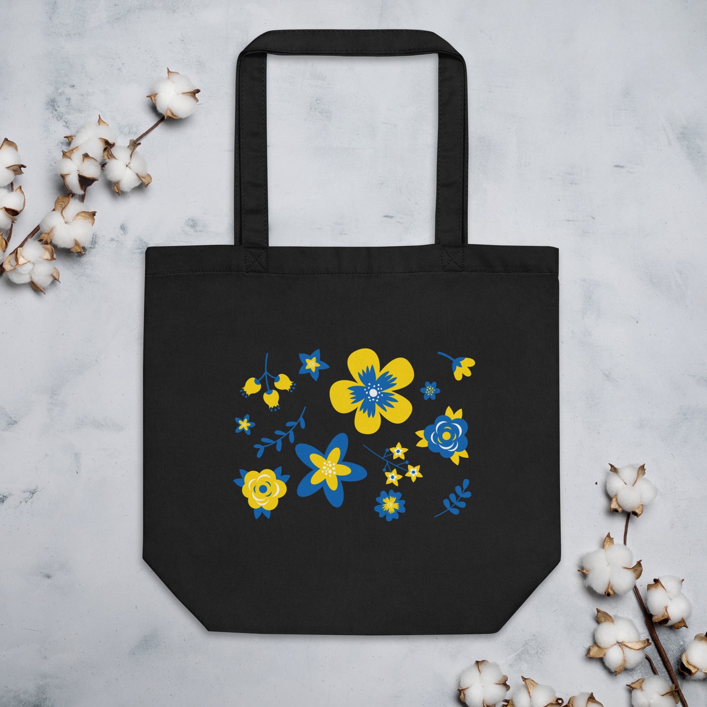 Ukraine Country Flowers Eco Cotton Tote Bag