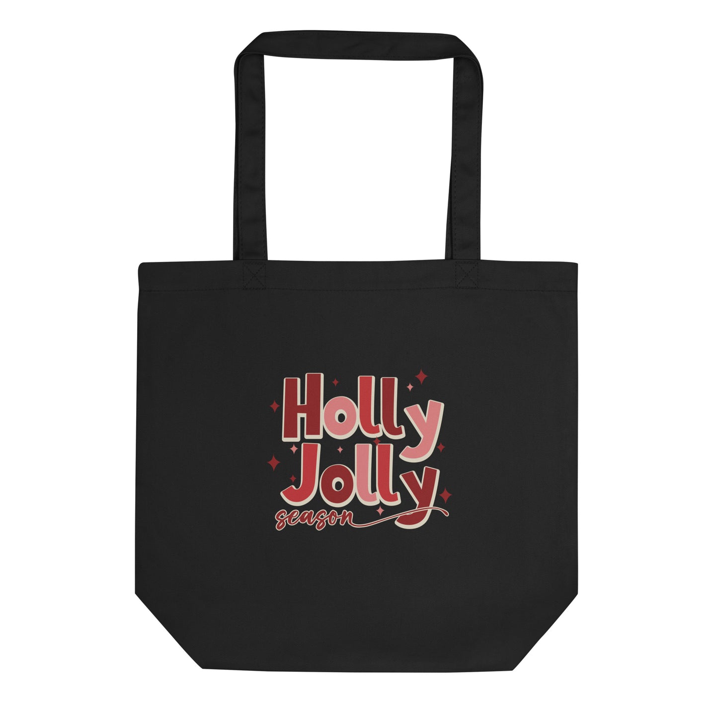 Holly Jolly Season Christmas Eco Cotton Tote Bag