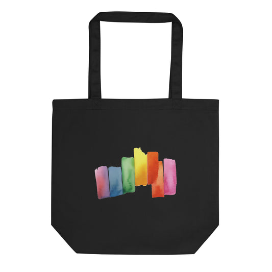 Rainbow Pride Watercolor Eco Cotton Tote Bag