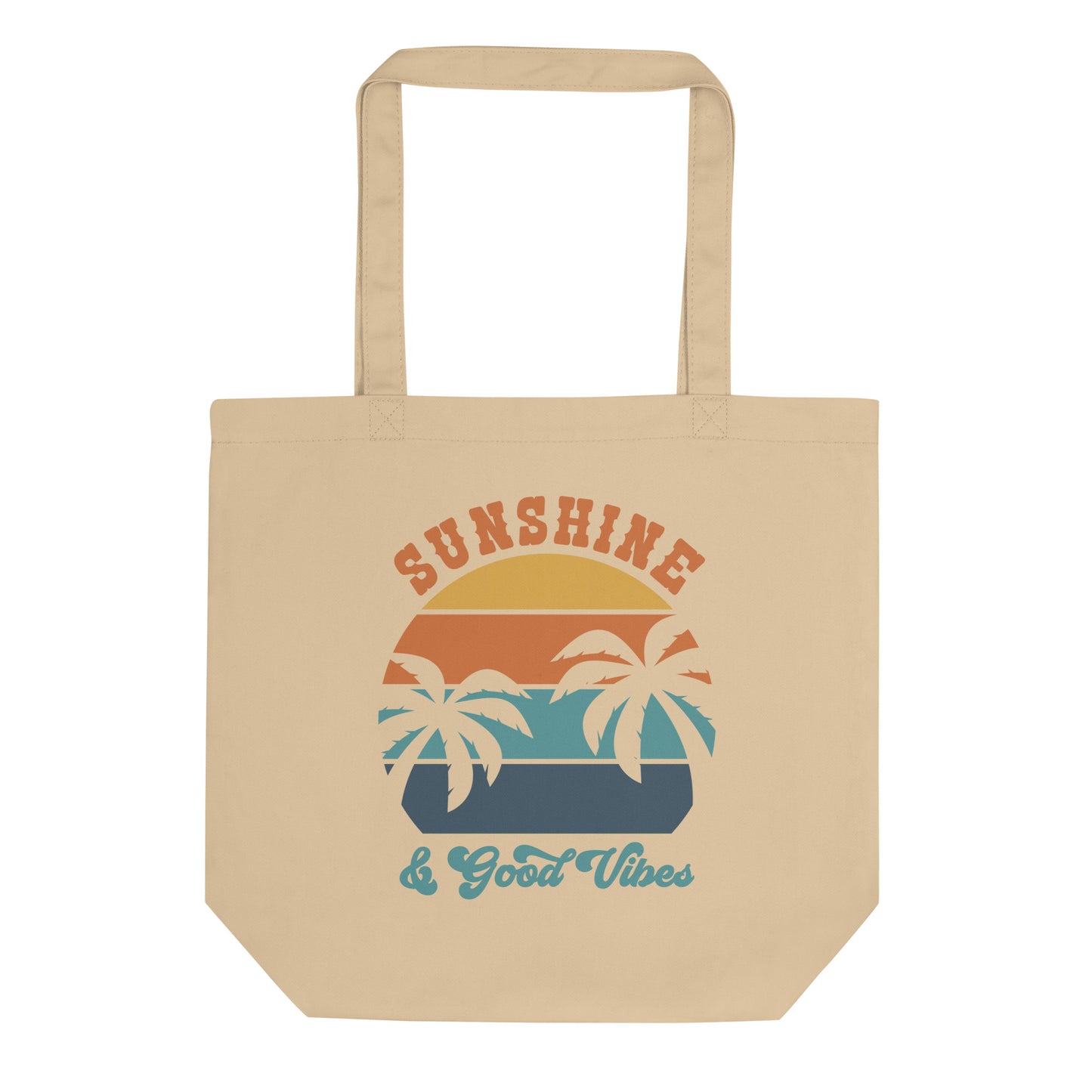 Sunshine And Good Vibes Eco Cotton Tote Bag