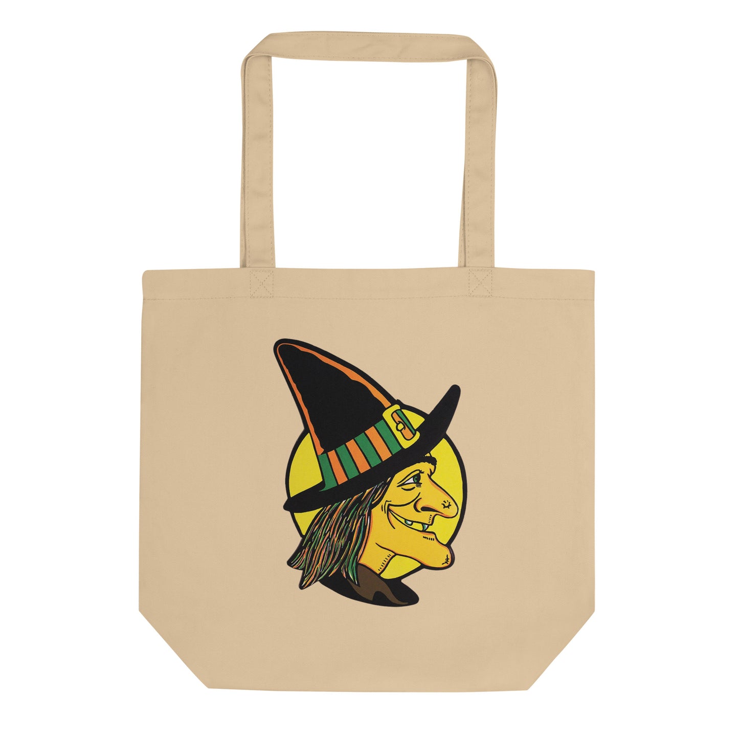 Halloween Witch Retro Halloween Print Eco Cotton Tote Bag