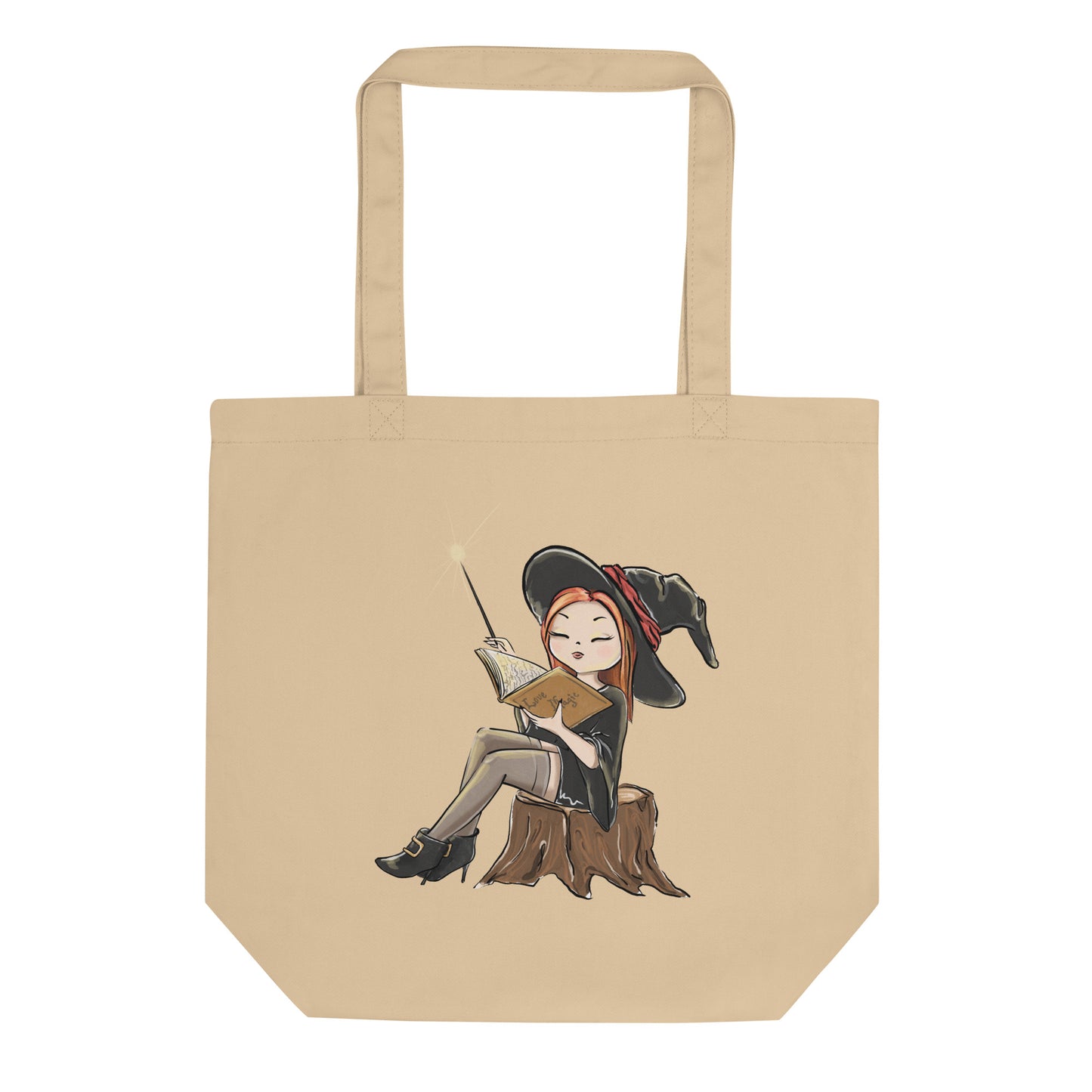 Love Magic Red Witch Halloween Eco Cotton Tote Bag