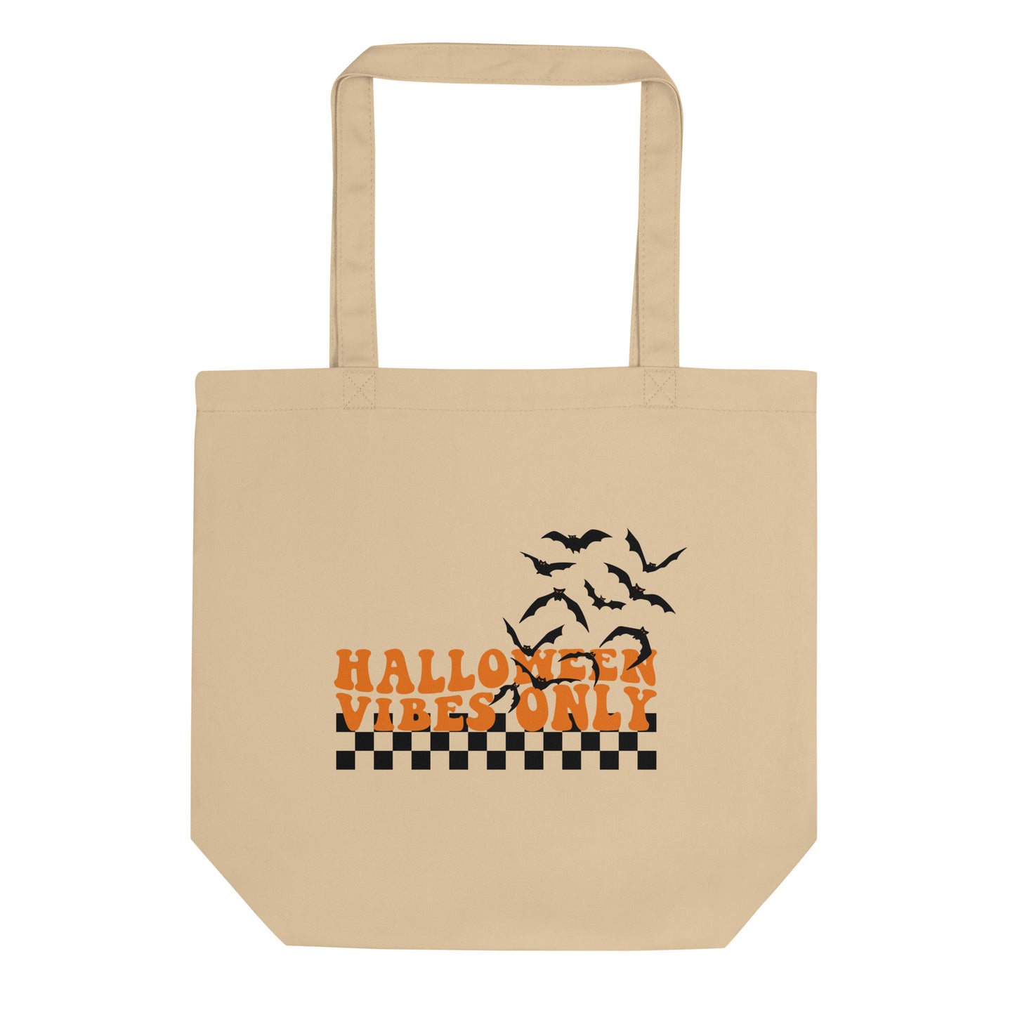 Halloween Vibes Only Retro Style Halloween Eco Cotton Tote Bag