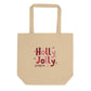 Holly Jolly Season Christmas Eco Cotton Tote Bag