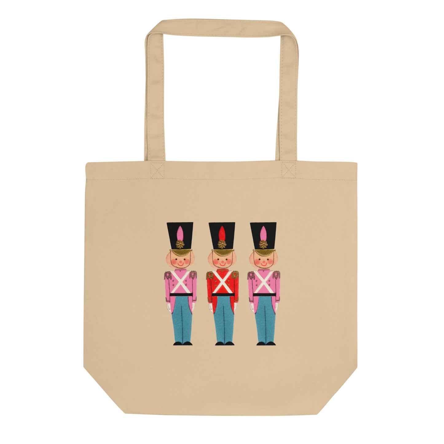 Christmas Toy Soldiers Mid Century Retro Christmas Print Eco Cotton Tote Bag