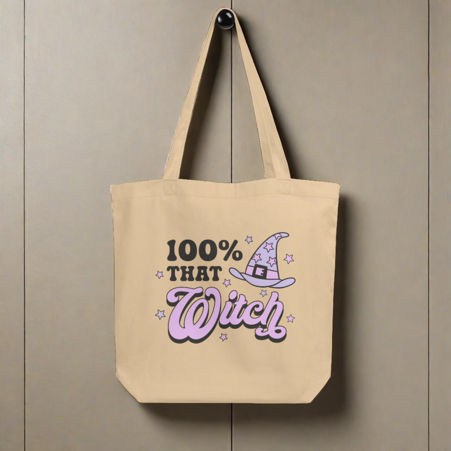 100% That Witch Halloween Eco Cotton Tote Bag