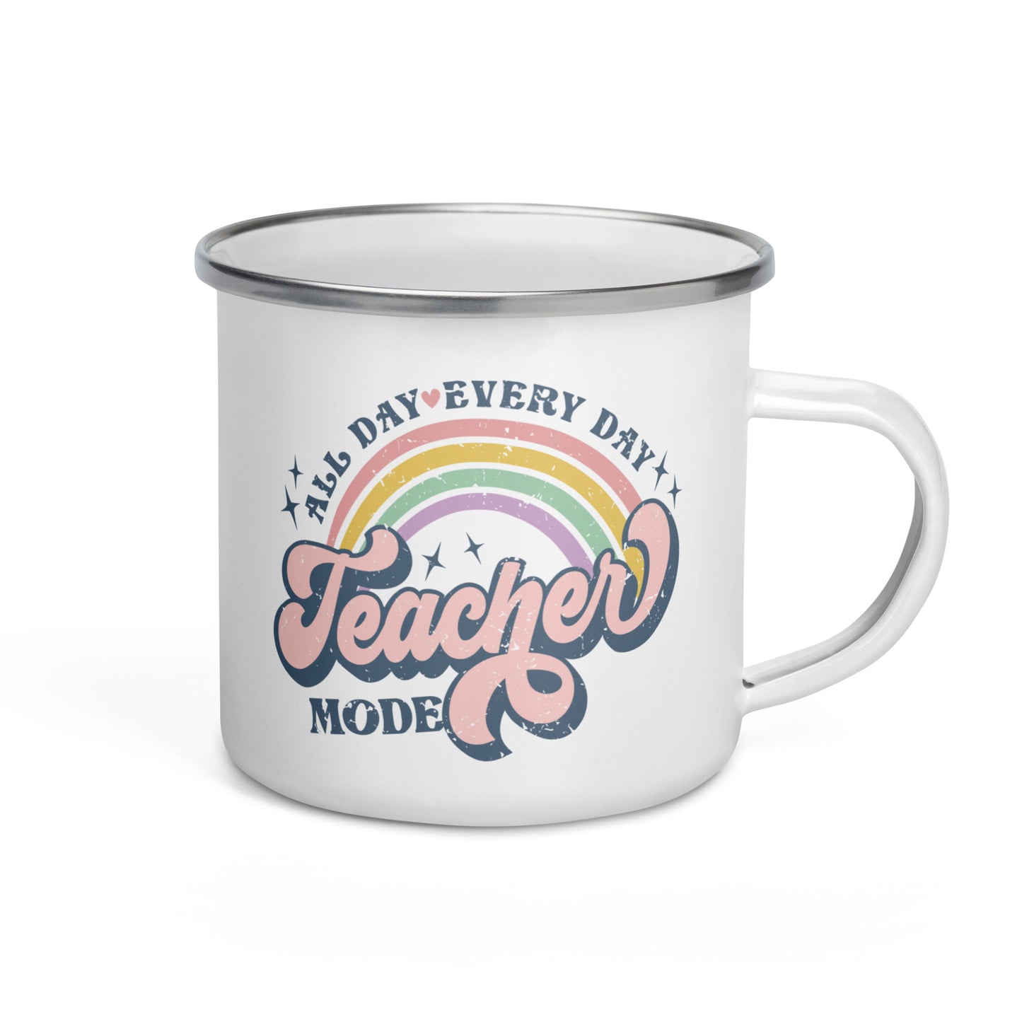 Teacher Mode Hot Chocolate Camping Enamel Mug