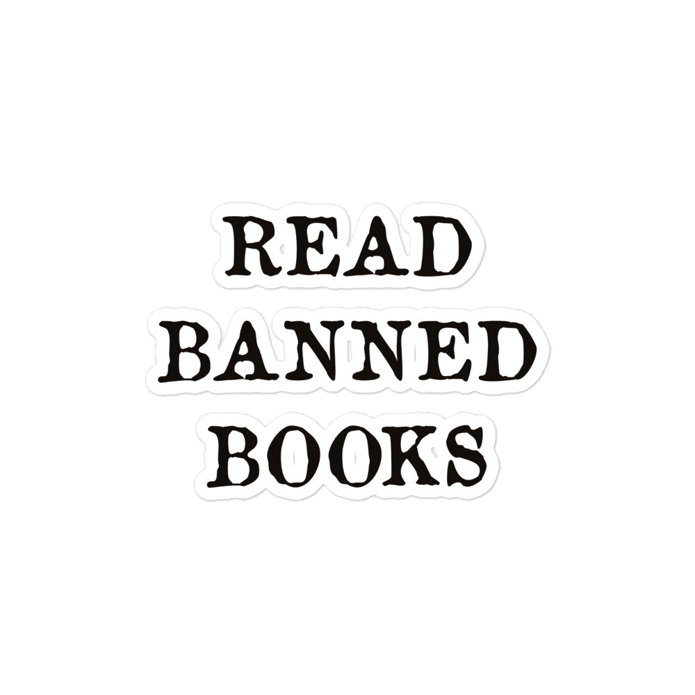 Read Banned Books Vinyl Sticker