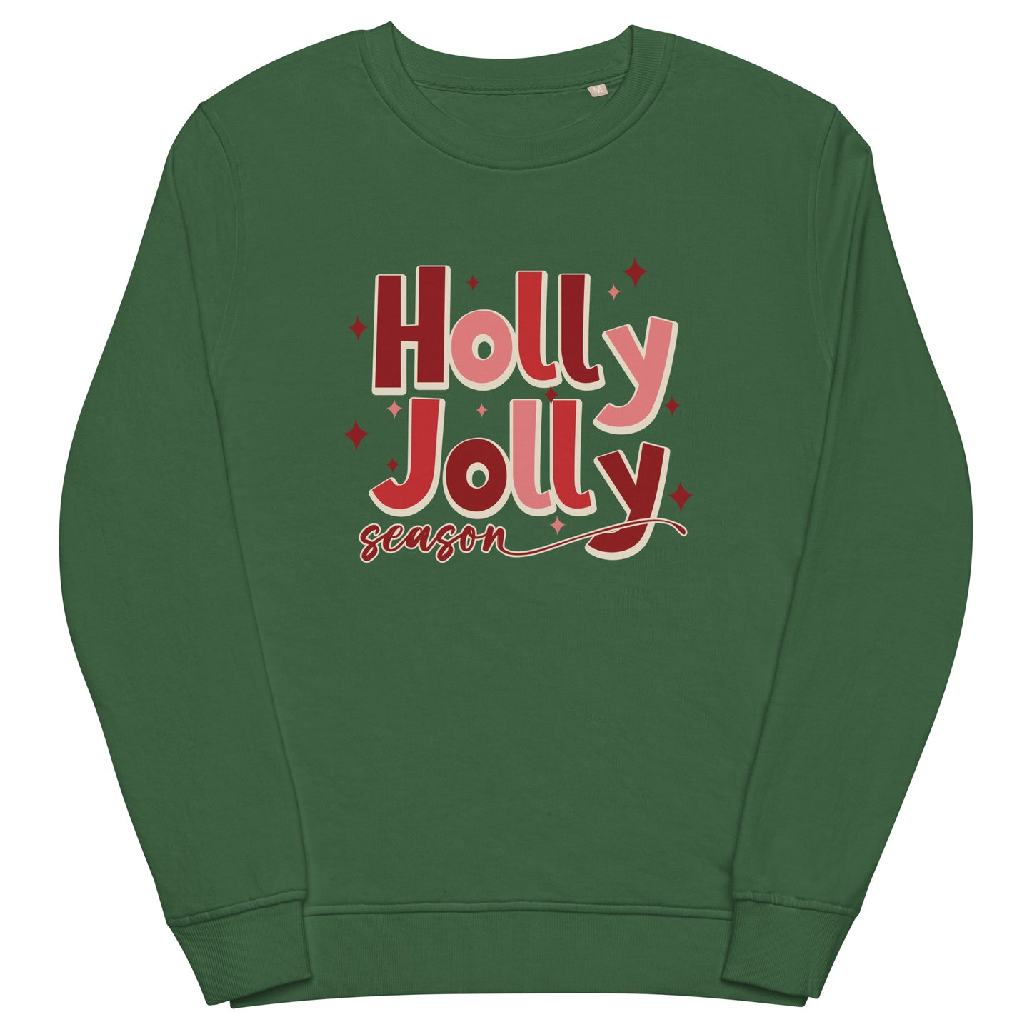 Holly Jolly Season Christmas Unisex Organic Sweatshirt