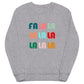 Fa La La La Christmas Retro Style Unisex Organic Sweatshirt