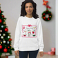 Christmas Cocktails Mid Century Retro Style Christmas Unisex Organic Sweatshirt