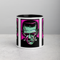 Frankenstein Monster Retro Halloween Print Lined Black Glossy Halloween Mug