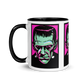 Frankenstein Monster Retro Halloween Print Lined Black Glossy Halloween Mug