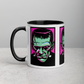 Frankenstein Monster Retro Halloween Print Lined Black Glossy Halloween Mug