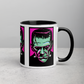 Frankenstein Monster Retro Halloween Print Lined Black Glossy Halloween Mug