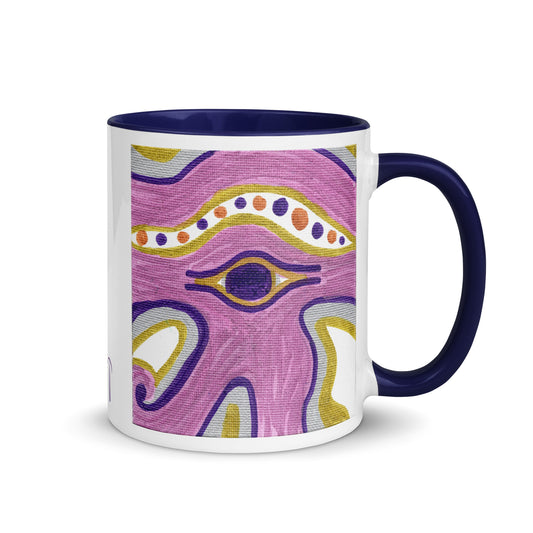 Purple E Dark Blue Caden Caraco Art Lined Glossy Coffee Mug