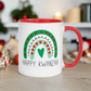 Happy Kwanzaa Boho Rainbow Lined Red Glossy Mug