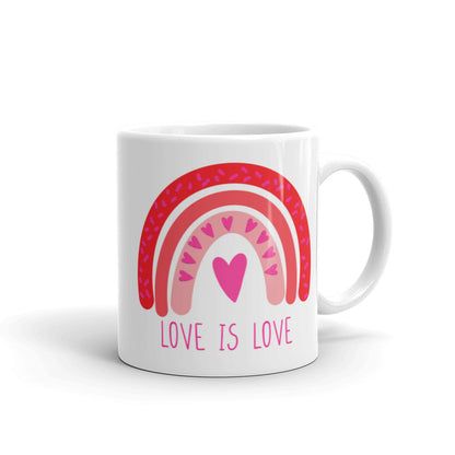 Love Is Love Boho Rainbow Glossy Mug