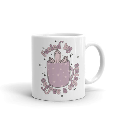 Fueled By Coffee & Crystals Celestial Glossy Mug