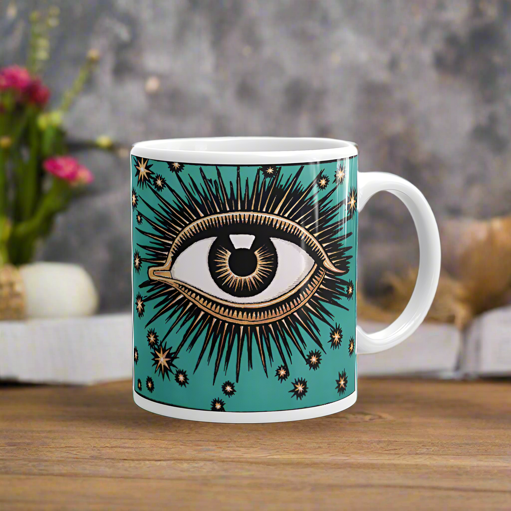 Celestial Third Eye Celestial Retro Glossy Coffee Mug