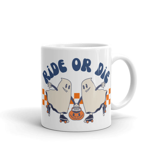 Ride Or Die Ghost Halloween Mug