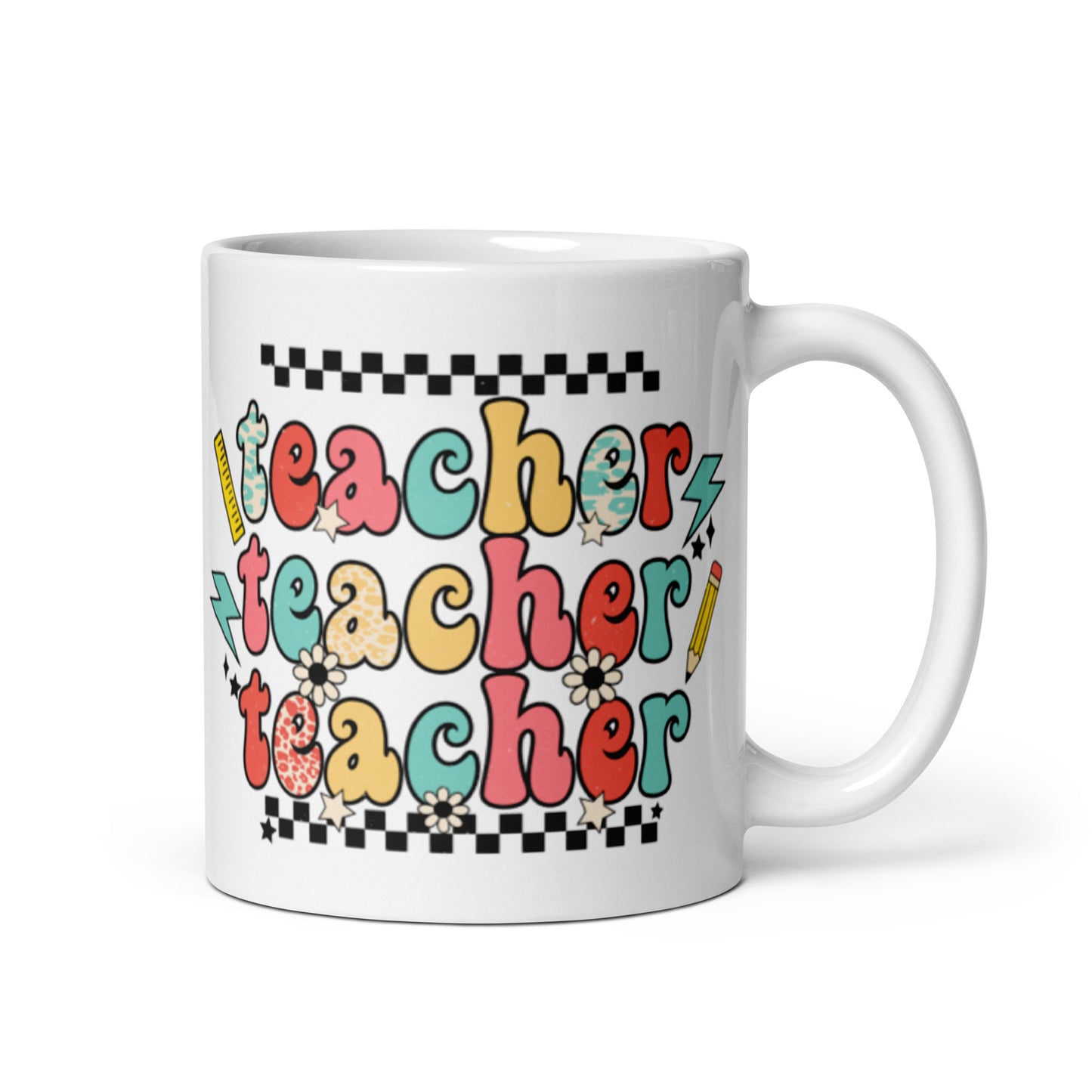 Teacher Retro Style Glossy Mug