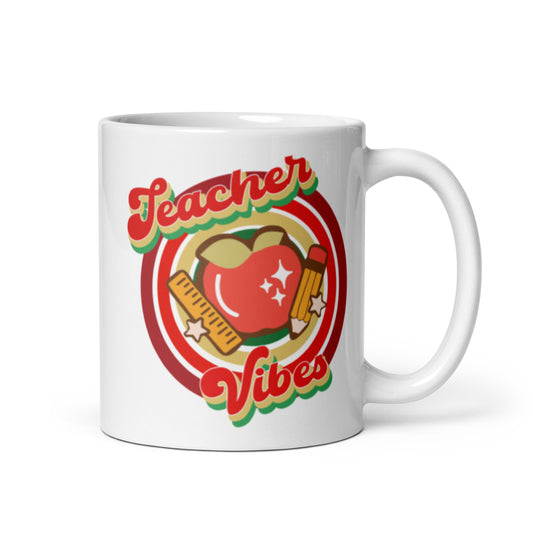 Teacher Vibes Retro Style Mug