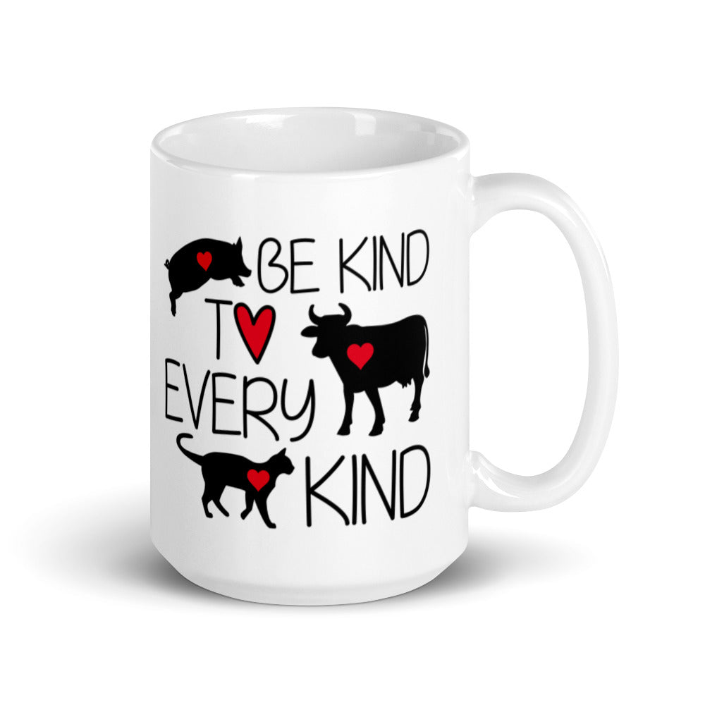 Be Kind To Every Kind Vegan Glossy Mug