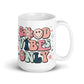 Retro Good Vibes Only Glossy Mug