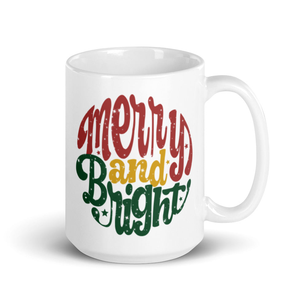 Merry And Bright Christmas Glossy Mug