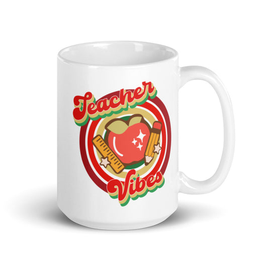 Teacher Vibes Retro Style Mug