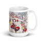 Retro Winter Ice Skating Scene - Glossy Coffee Mug - Retro Style