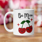 Glossy Retro Cherries Be Mine Valentine's Day Glossy Coffee Mug