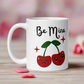 Glossy Retro Cherries Be Mine Valentine's Day Glossy Coffee Mug