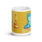 Alice In Wonderland Caterpillar White Glossy Coffee Mug Ceramic Cup