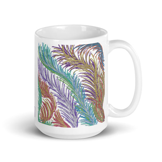 Space Feathers 2 Caden Caraco Art Mug