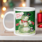 Happy Holidays Snowman Mid Century Retro Christmas Print Mug