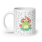 Mushroom Coffee Mug | Cute Mushroom Frog Ceramic Glossy Mug | Cute Spring Mug