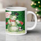 Happy Holidays Snowman Mid Century Retro Christmas Print Mug