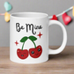 Glossy Retro Cherries Be Mine Valentine's Day Glossy Coffee Mug