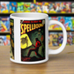 This ceramic glossy coffee mug features three covers from the vintage comic book Stories To Hold You Spellbound: My Friend The Ghost, The Living Mummy, and Almost Human,