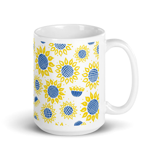 Ukrainian Sunflowers Spring Glossy Mug